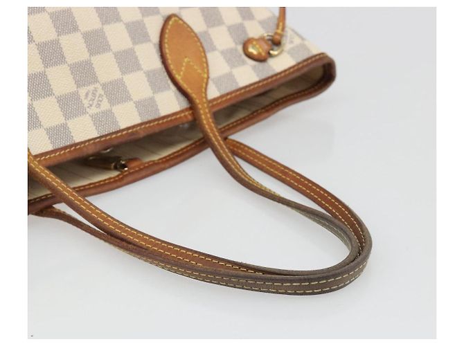 LOUIS VUITTON Borsa Tote Neverfull PM Damier Azur N41362 LV Auth 188715 - vista 7