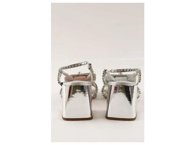 Miu Miu Sandali argentati Argento - vista 2
