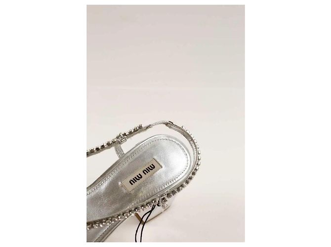 Miu Miu Sandali argentati Argento - vista 4