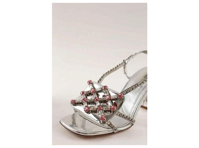 Miu Miu Sandali argentati Argento - vista 5