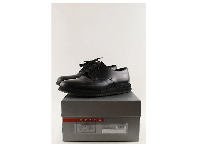 Prada Schwarze Schnürschuhe - Ansicht 7