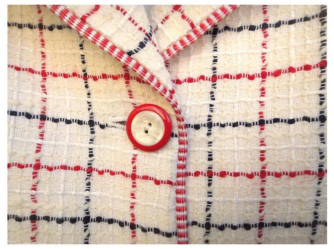 Blazer Emanuel Ungaro Parallèle de lana y algodón Blanco Roja Azul - vista 7