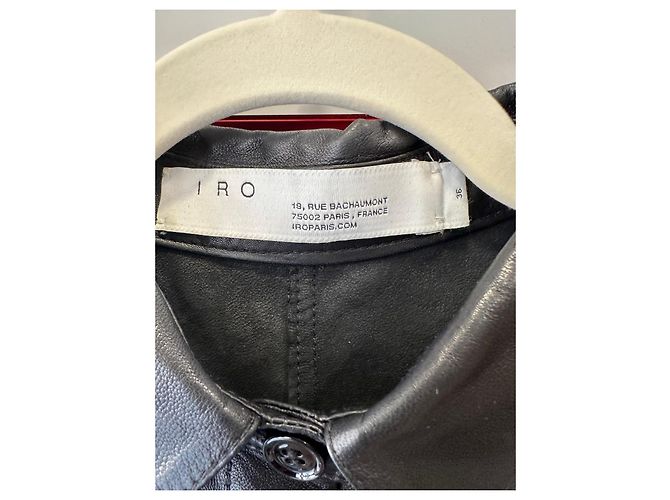 Iro 'Peters' schwarzes Lammlederhemd - Ansicht 5