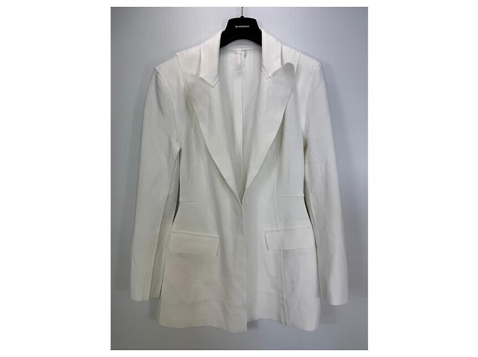 Norma Kamali Blazer weiß Polyestermischung - Ansicht 4