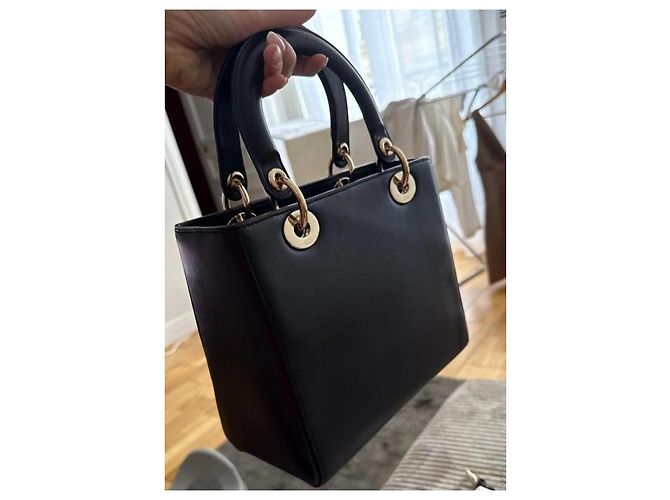 Dior Lady Dior "Niki de Saint Phalle" borsa in pelle nera Nero - vista 3