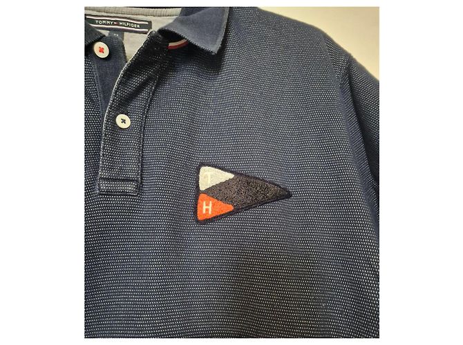 Polo Tommy Hilfiger Uomo Blu Navy con Stemma TH - vista 2