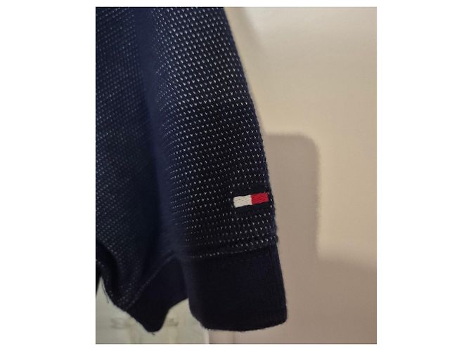 Polo Tommy Hilfiger Uomo Blu Navy con Stemma TH - vista 4