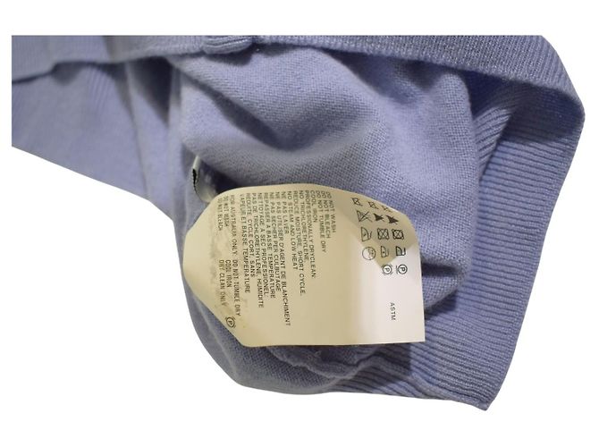 Jil Sander V-Ausschnitt Cardigan aus Kaschmir Hellblau - Ansicht 6
