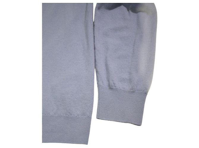 Jil Sander V-Ausschnitt Cardigan aus Kaschmir Hellblau - Ansicht 7