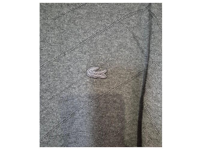 Lacoste Men's Grey Cotton Diamond Pattern Sweater - view 3