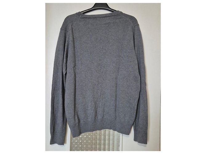 Lacoste Men's Grey Cotton Diamond Pattern Sweater - view 6