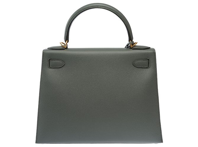 Hermès Borsa HERMES Kelly 28 in Pelle Verde - 103701 - vista 4