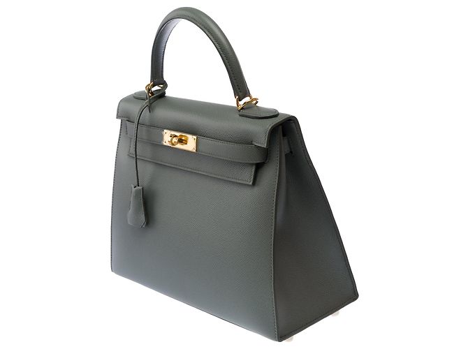 Hermès Borsa HERMES Kelly 28 in Pelle Verde - 103701 - vista 5