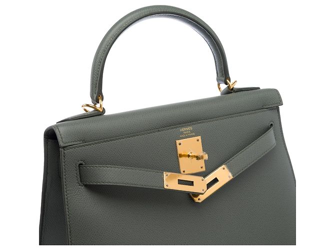 Hermès Borsa HERMES Kelly 28 in Pelle Verde - 103701 - vista 7