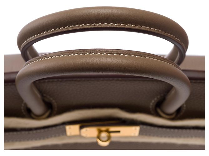 Hermès Borsa HERMES Birkin 30 in Pelle Étoupe - 103700 Taupe - vista 10