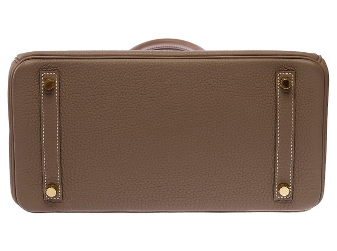 Hermès Borsa HERMES Birkin 30 in Pelle Étoupe - 103700 Taupe - vista 11