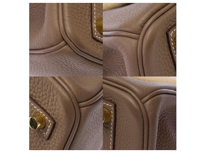 Hermès Borsa HERMES Birkin 30 in Pelle Étoupe - 103700 Taupe - vista 12