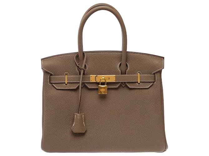 Hermès Borsa HERMES Birkin 30 in Pelle Étoupe - 103700 Taupe - vista 3