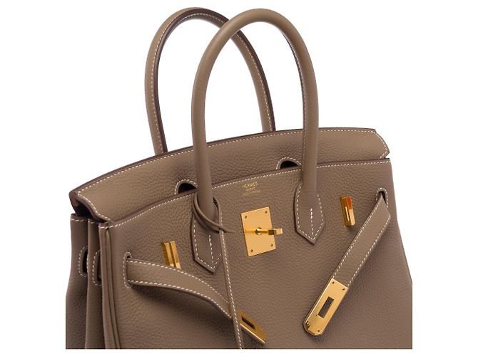 Hermès Borsa HERMES Birkin 30 in Pelle Étoupe - 103700 Taupe - vista 7