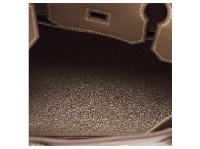 Hermès Borsa HERMES Birkin 30 in Pelle Étoupe - 103700 Taupe - vista 9