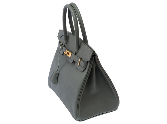 Hermès Borsa HERMES Birkin 30 in Pelle Verde - 103692 - vista 5