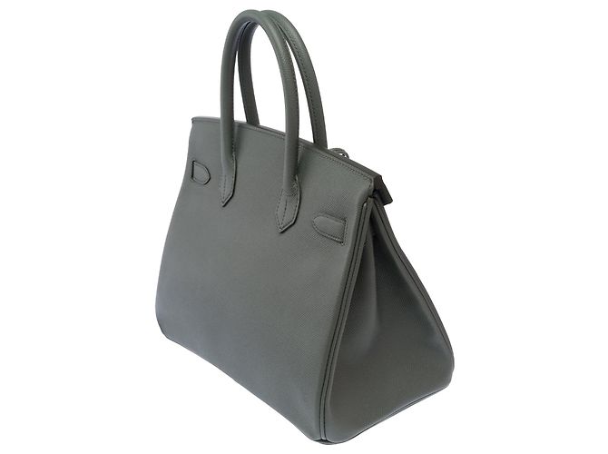 Hermès Borsa HERMES Birkin 30 in Pelle Verde - 103692 - vista 6