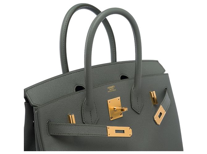 Hermès Borsa HERMES Birkin 30 in Pelle Verde - 103692 - vista 7