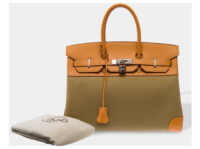 Hermès Bolso HERMES Birkin 35 Lona Verde - 103699 - vista 2