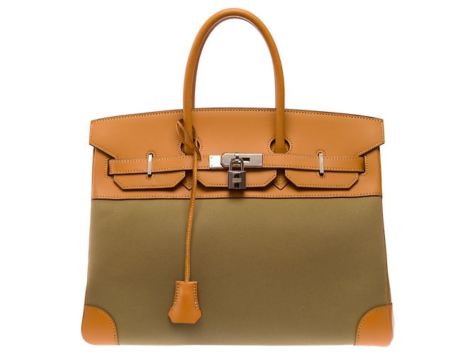 Hermès Bolso HERMES Birkin 35 Lona Verde - 103699 - vista 3