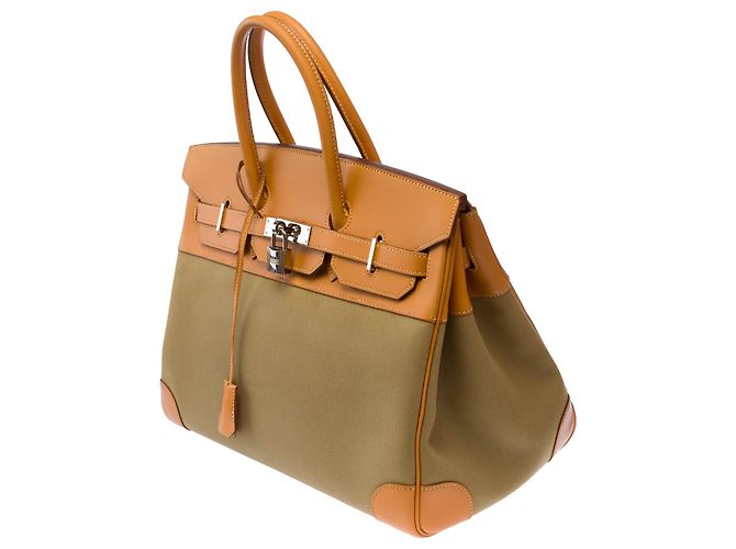 Hermès Bolso HERMES Birkin 35 Lona Verde - 103699 - vista 5