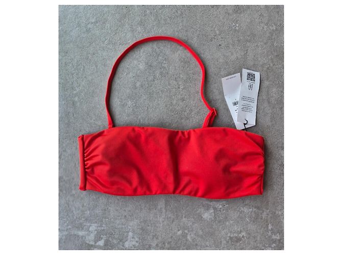 Conjunto Bikini Bandeau Rojo Calvin Klein Roja - vista 6