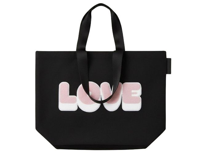 Sandro "LOVE" Tote Bag - Schwarz Pink Weiß - Ansicht 3