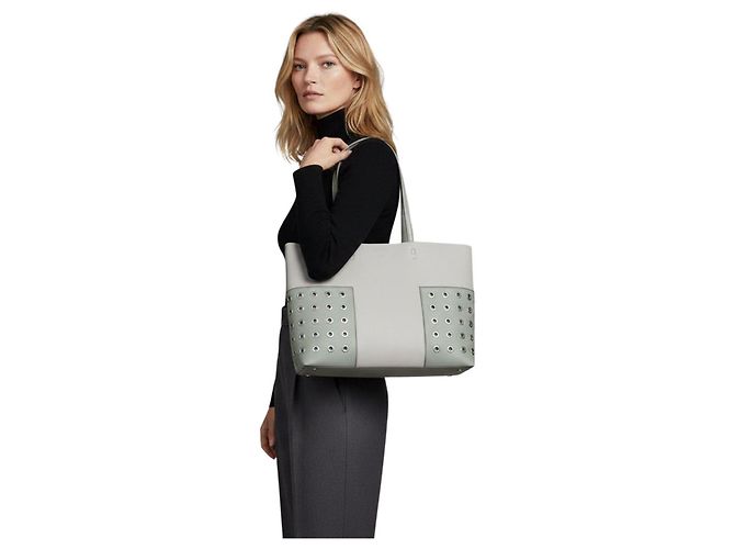 Tory Burch Borsa Tote in Pelle Beige - vista 2