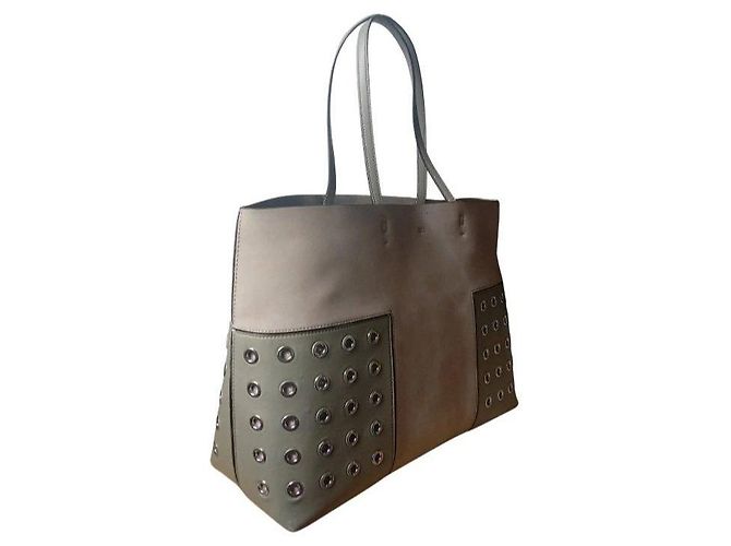 Tory Burch Borsa Tote in Pelle Beige - vista 4