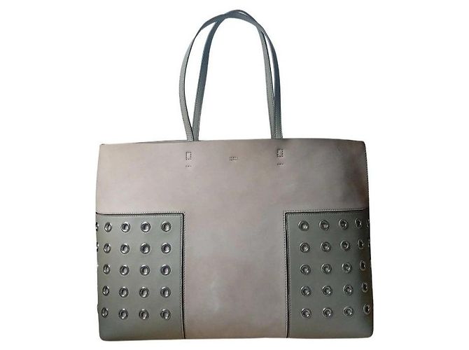 Tory Burch Borsa Tote in Pelle Beige - vista 5