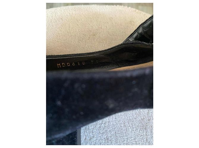 Scarpe Mary Jane in velluto nero Christian Dior - vista 4
