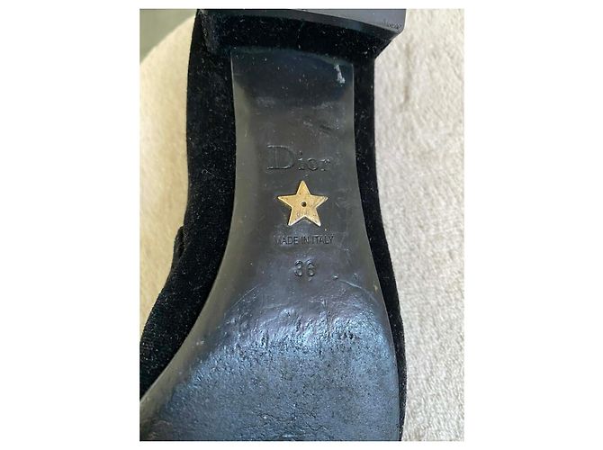 Scarpe Mary Jane in velluto nero Christian Dior - vista 6
