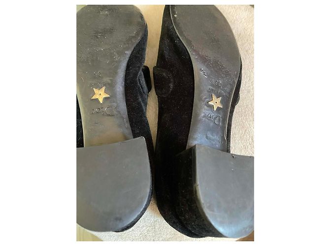 Scarpe Mary Jane in velluto nero Christian Dior - vista 7