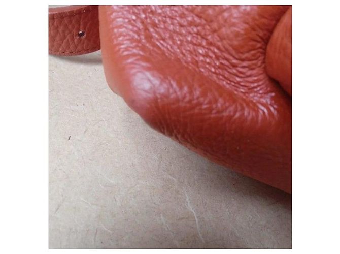 Autre Marque Brauner Lederrucksack Orange - Ansicht 10
