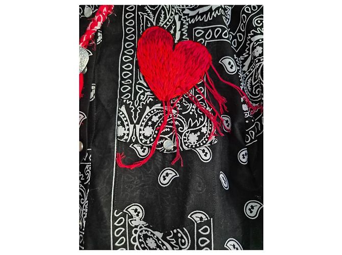 Autre Marque Arizona Love Camicia Stampa Bandana Nera Cuore Rosso - vista 3