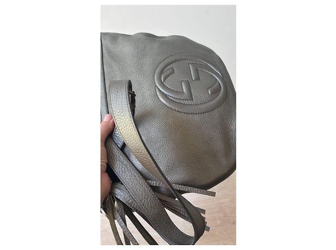 Borsa a Spalla Gucci Soho Disco Metallico - vista 2
