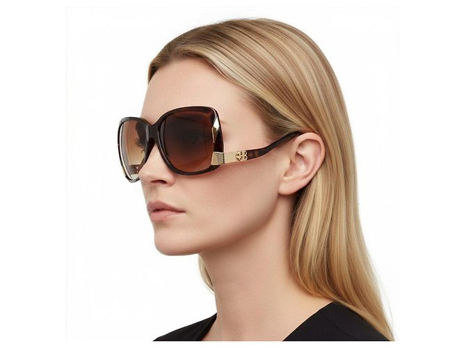 Gafas de sol Balenciaga Paris Carey Castaño Dorado - vista 3