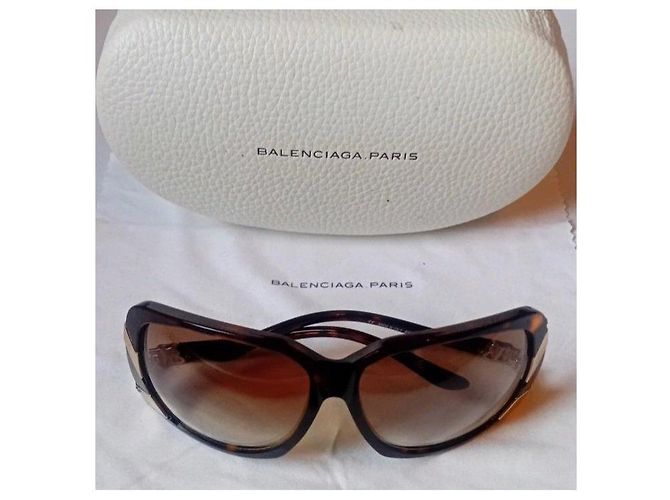 Gafas de sol Balenciaga Paris Carey Castaño Dorado - vista 4