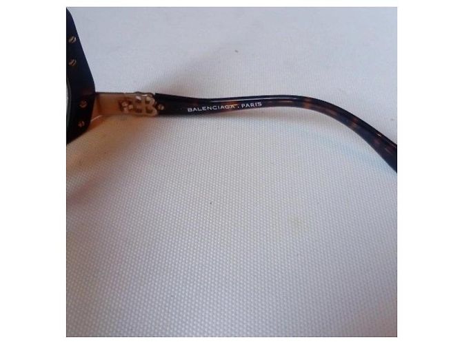 Gafas de sol Balenciaga Paris Carey Castaño Dorado - vista 7