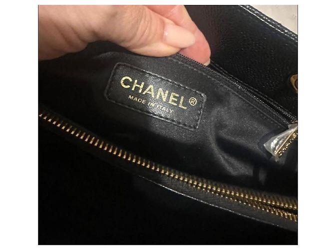 Chanel Grand Shopping Tote (GST) Pelle Caviar Nera Nero - vista 10
