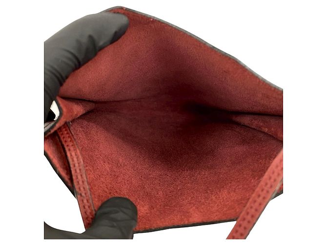 Hermès Borsa a tracolla Hermes Omenito Box Calf Rosso - vista 10
