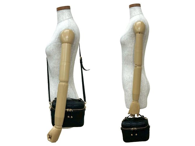 Borsa 2way in pelle Cannage Christian Dior Nero - vista 3