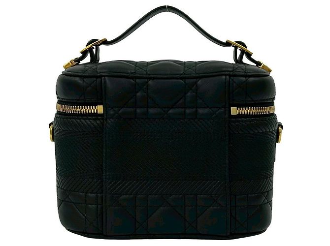 Borsa 2way in pelle Cannage Christian Dior Nero - vista 4