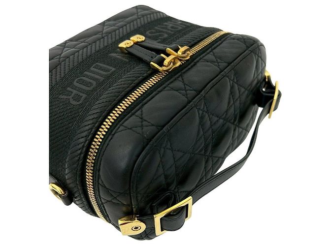 Borsa 2way in pelle Cannage Christian Dior Nero - vista 5