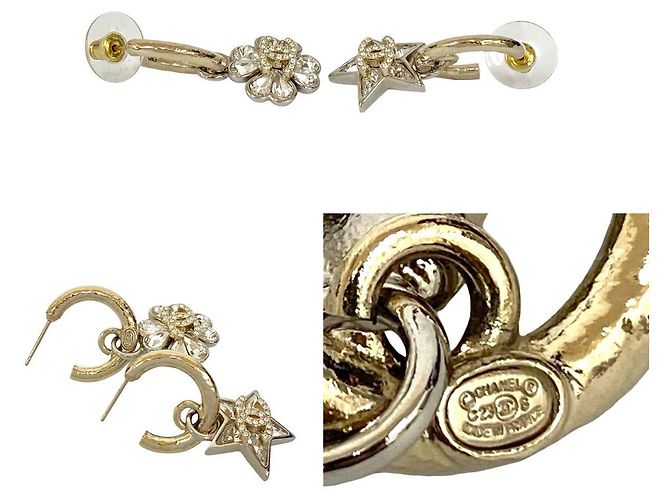 Timeless Chanel Coco Mark Star Flower Ohrringe Silber - Ansicht 3